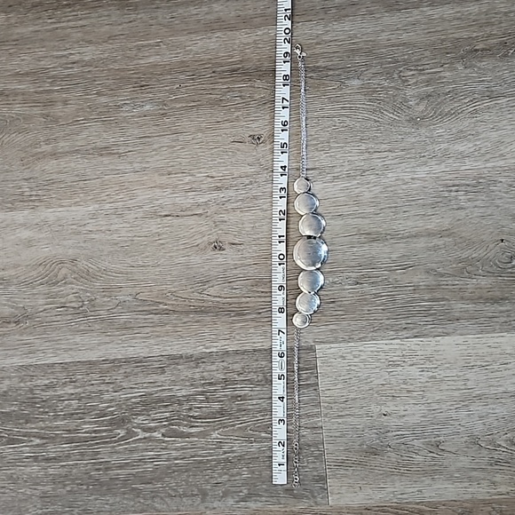 Sterling silver Estate italian silver 925 Italy brushed disc  3 chain necklace - Picture 10 of 10